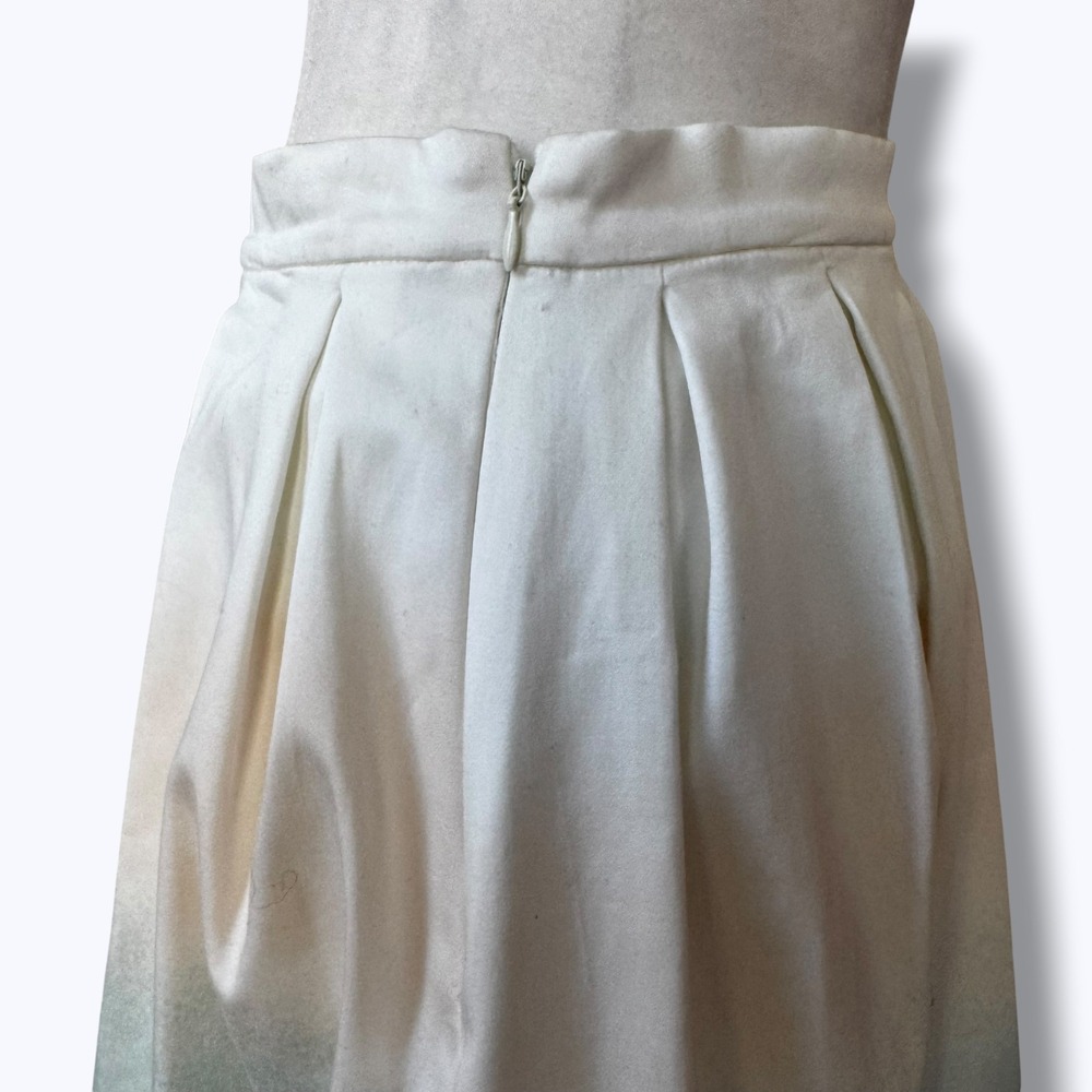 Elle Paris Art Print Midi Skirt 12 Pleated A Line City Scene Graphic Novelty - Picture 12 of 13